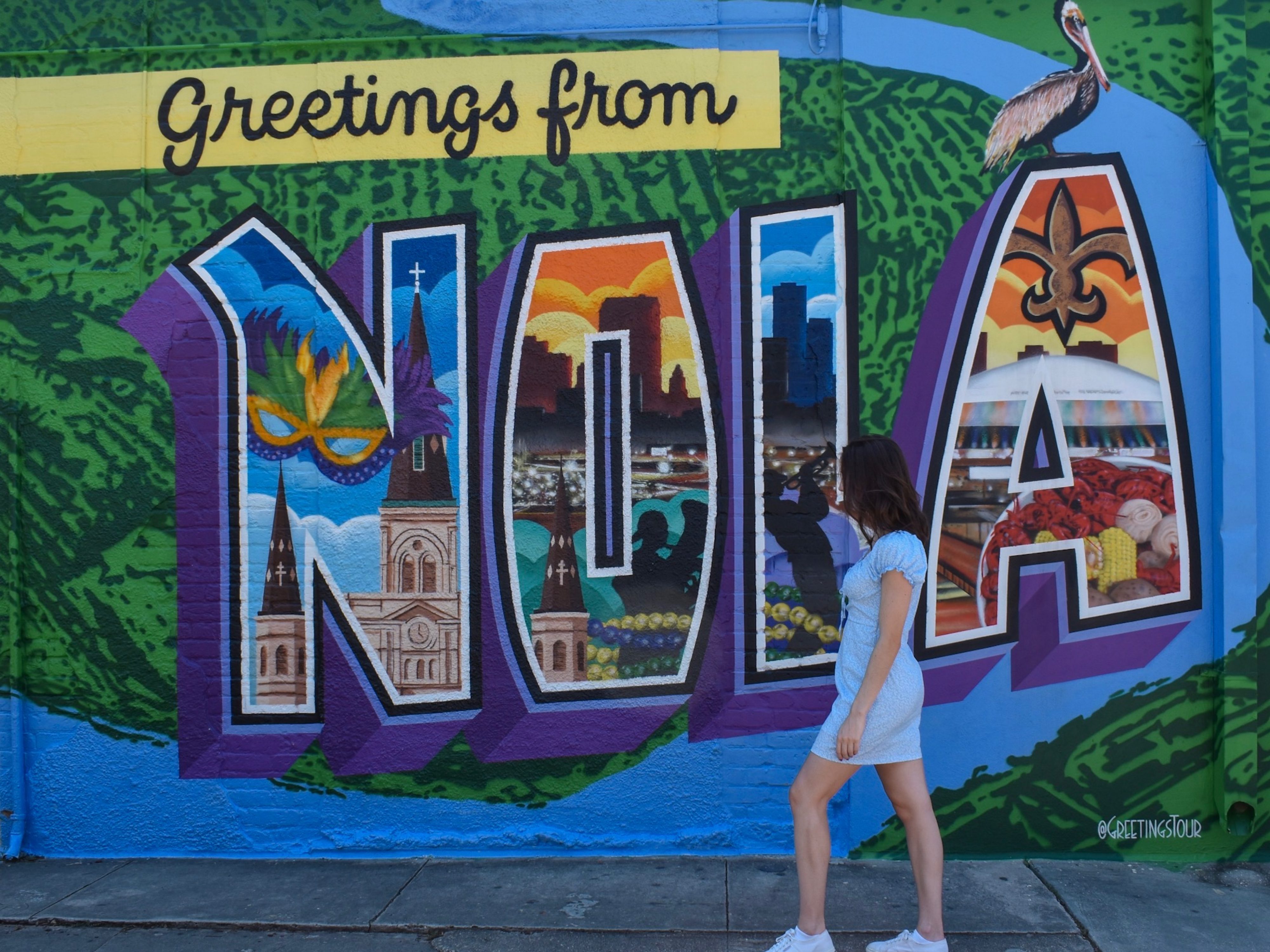 Where to find the Greetings from NOLA mural