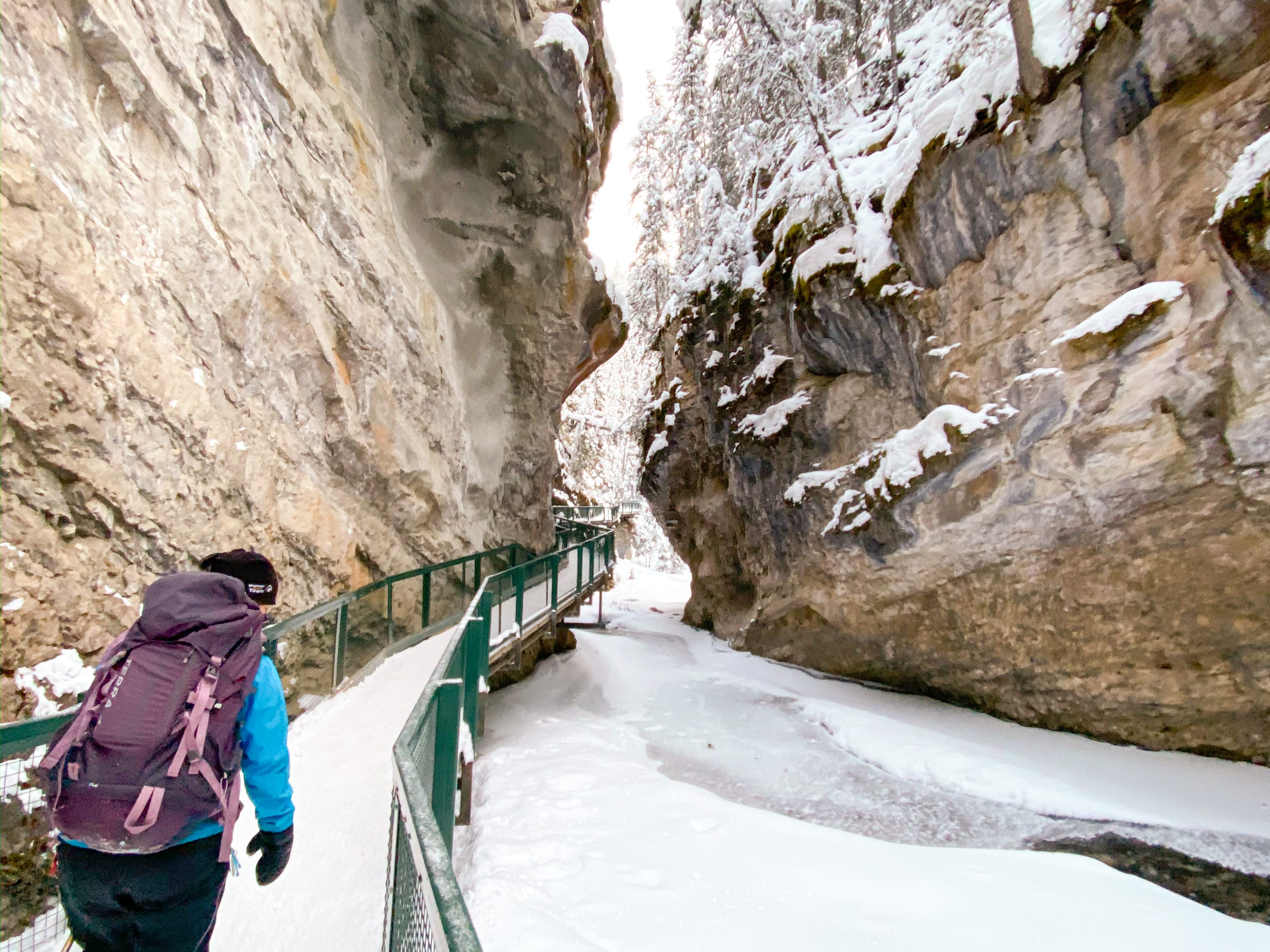 Ice walk through Johnston Canyon, Banff National Park